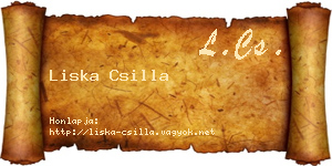 Liska Csilla névjegykártya